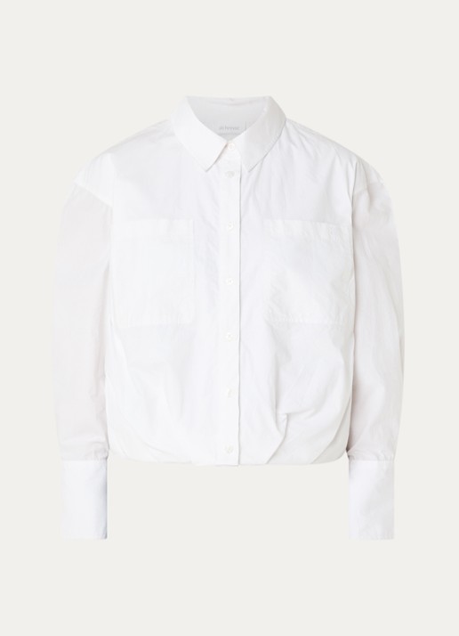 alchemist Jagger blouse met borstzakken en plooidetail - voorkant 2 wit