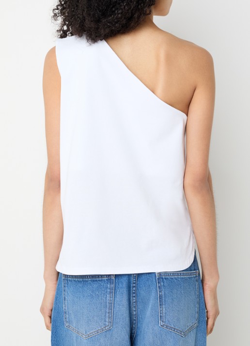 alchemist Levy one shoulder top - achterkant wit