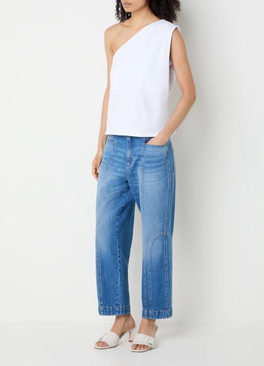 alchemist Levy one shoulder top - voorkant 3 wit