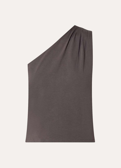 alchemist Levy one shoulder top - voorkant middengrijs
