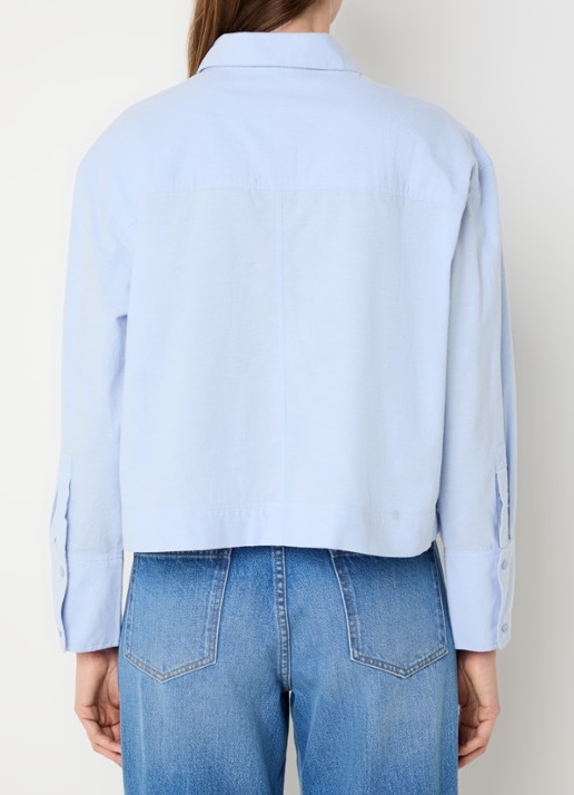 alchemist Loes blouse met borstzakken - achterkant 3 lichtblauw
