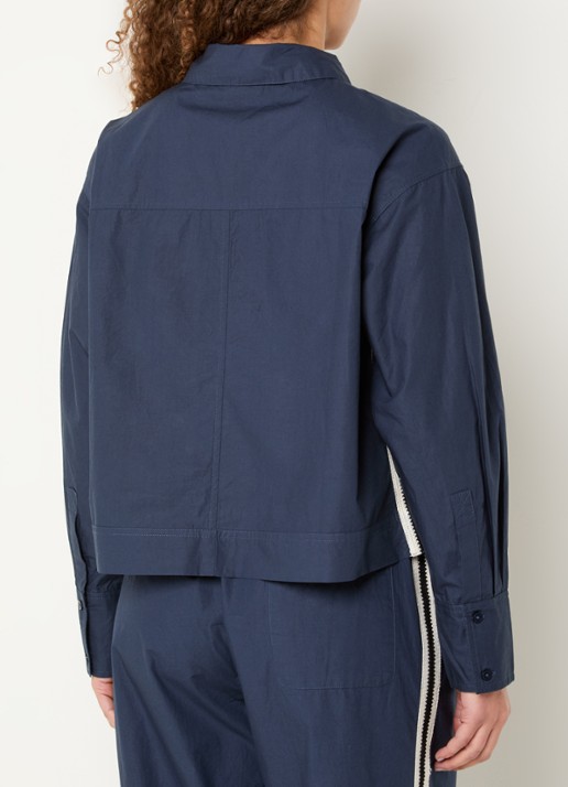 alchemist Loes blouse met borstzakken - achterkant donkerblauw