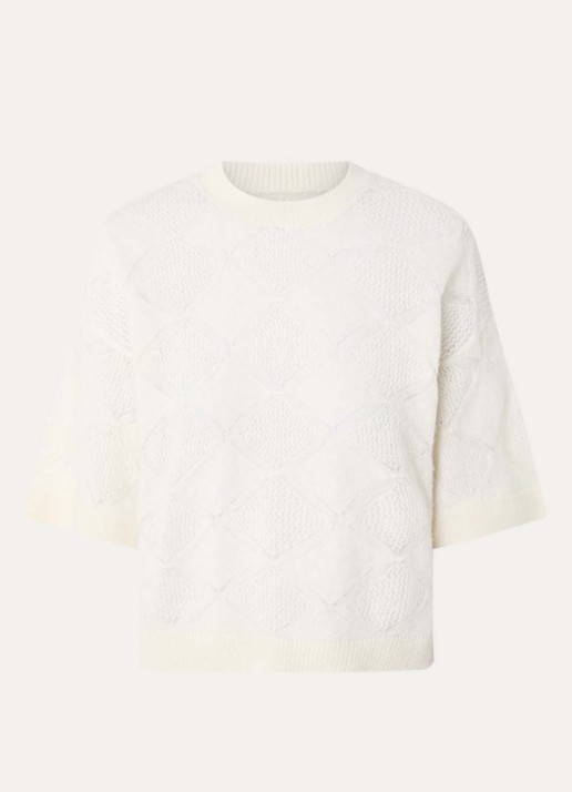 alchemist Pepper grofgebreide pullover met opengewerkt dessin