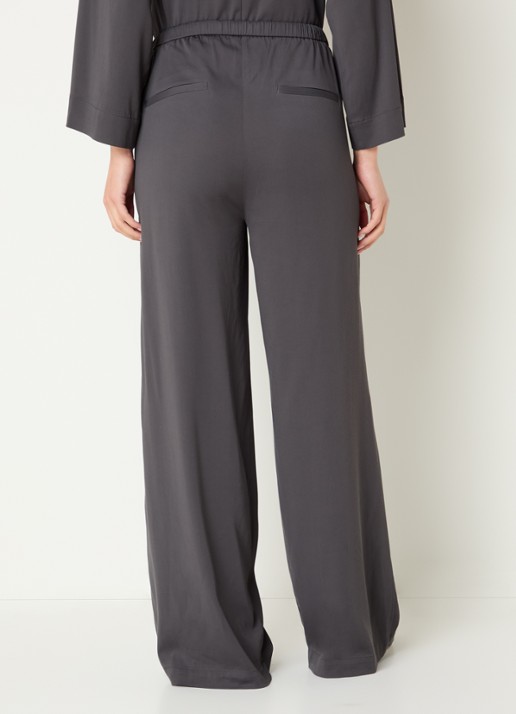alchemist Sammy high waist wide fit broek met steekzakken - achterkant antraciet