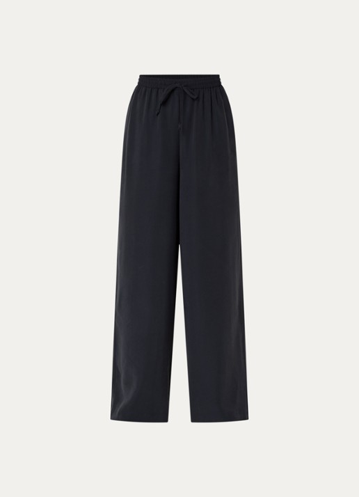 alchemist Sammy high waist wide fit broek met steekzakken - voorkant 2 zwart