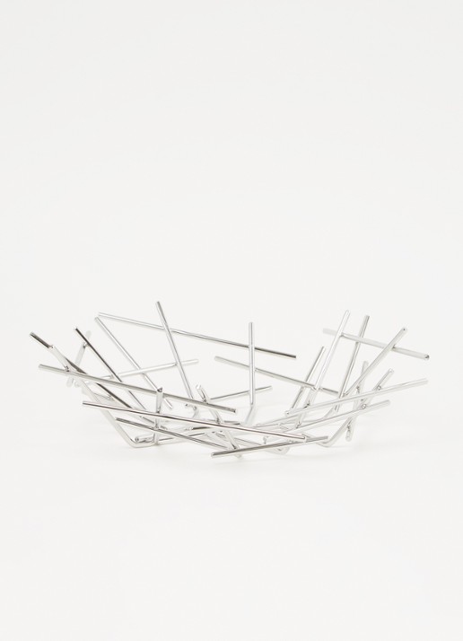 Alessi Blow Up fruitschaal 33 x 32 cm - voorkant 2 zilver