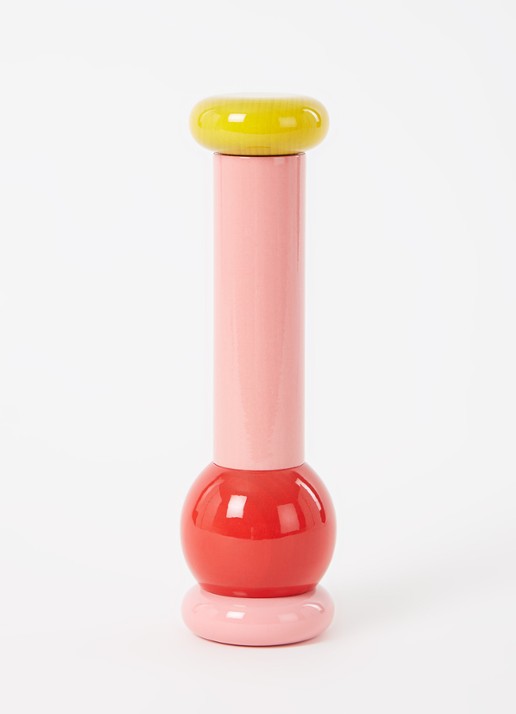 Alessi Castor zout-, peper- en kruidenmolen 23 cm - voorkant 3 roze