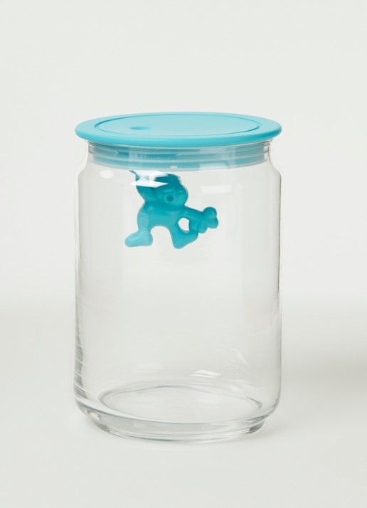 Alessi Gianni voorraadpot - voorkant 2 turquoise