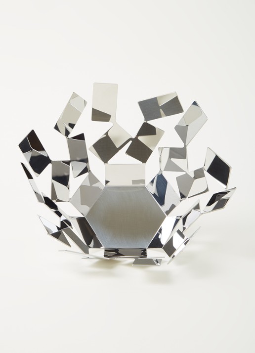 Alessi La Stanza dello Scirocco fruitschaal 27 cm - detail zilver