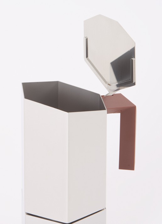 Alessi Menhir espresso koffiemaker 30 cl - voorkant 2 zilver