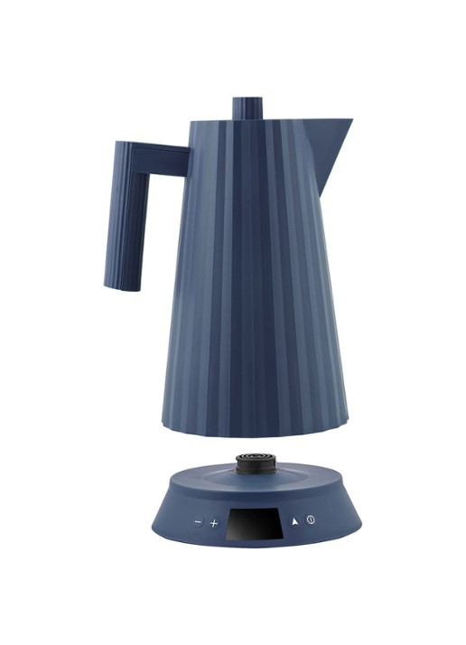 Alessi Plissé Waterkoker 1,7 liter MDL21 DAZ - detail 3 royalblauw