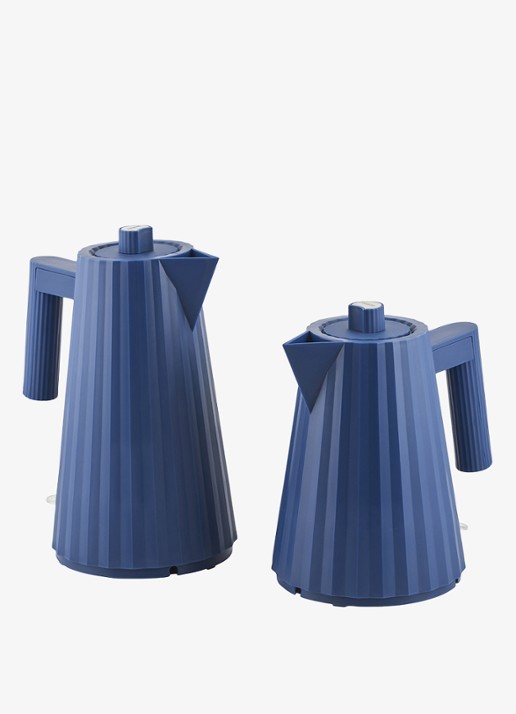 Alessi Plissé Waterkoker 1 liter MDL06/1DAZ - detail blauw