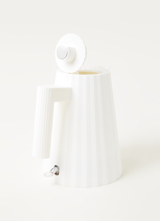 Alessi Plissé waterkoker 1 liter - detail 3 wit