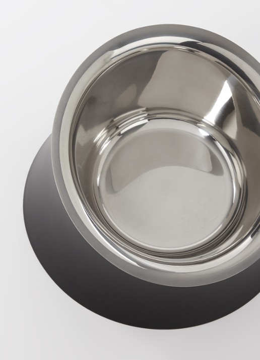 Alessi Wowl voerbak voor honden 21 cm - voorkant 2 zwart