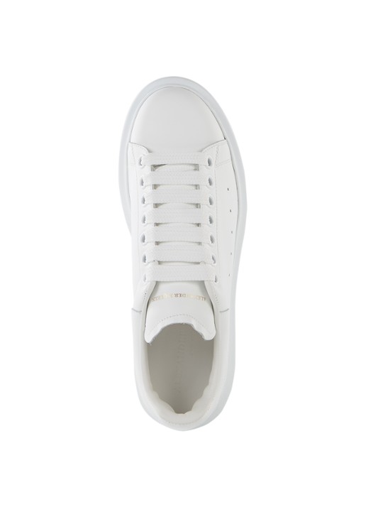 Alexander McQueen Oversized sneaker van kalfsleer - detail 3 wit