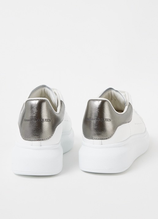 Alexander McQueen Oversized sneaker van kalfsleer - detail 3 wit