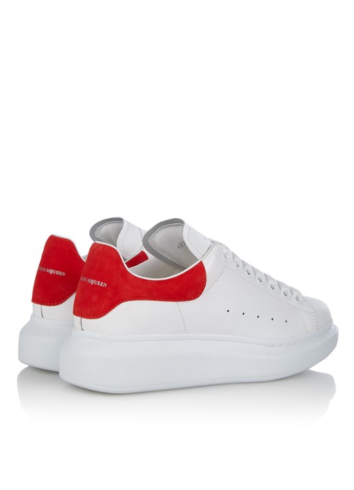 Alexander McQueen Oversized sneaker van kalfsleer - detail 2 wit