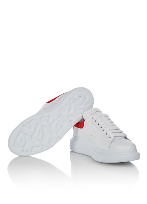 Alexander McQueen Oversized sneaker van kalfsleer - detail 3 wit