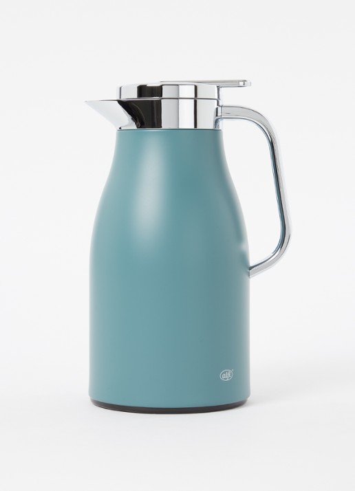Alfi Thermoskan Skyline 1,0 liter  - voorkant 3 staalblauw