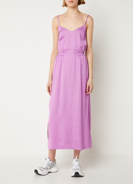 Aligne Francesca maxi jurk met rugdecolleté en stretch - detail 4 lila