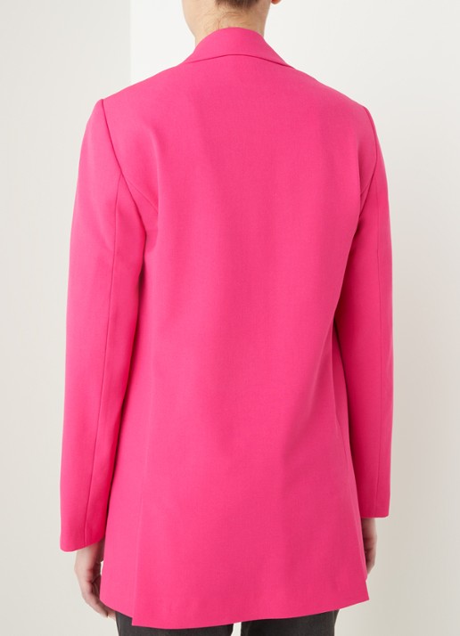 Alix The Label Longline blazer met klepzakken - achterkant 3 roze