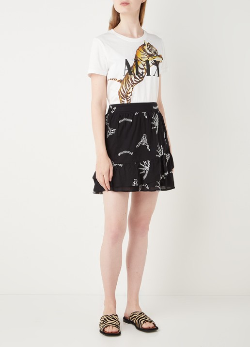 Alix The Label T-shirt met logoprint - voorkant 3 wit