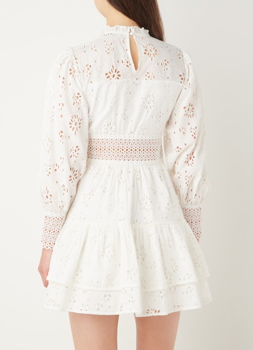 ALLSAINTS Annasia mini tuniekjurk van broderie - achterkant wit