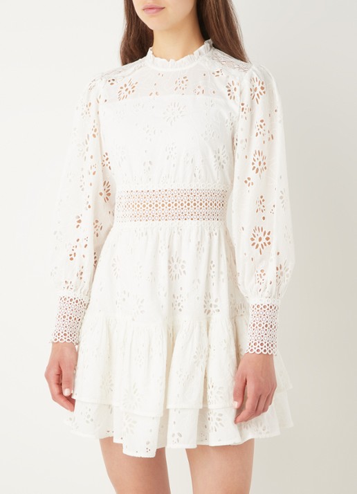 ALLSAINTS Annasia mini tuniekjurk van broderie - detail 2 wit
