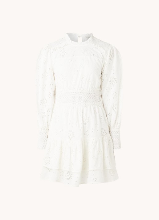 ALLSAINTS Annasia mini tuniekjurk van broderie - voorkant 3 wit