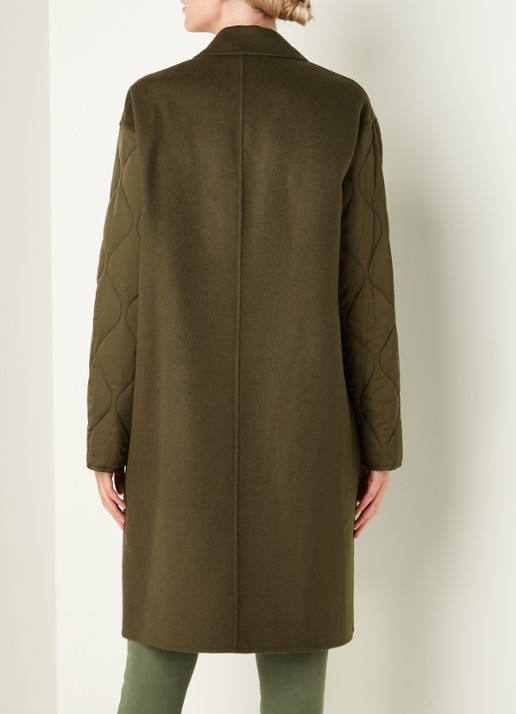 ALLSAINTS Florence mantel in wolblend - achterkant 2 bronsgroen