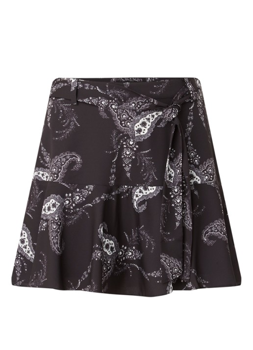 ALLSAINTS FRIDA KASHMIR SKIRT (WS081T) - voorkant zwart