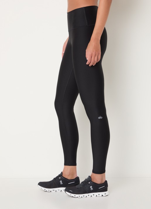 Alo Yoga High waist trainingslegging met logo - detail 5 zwart