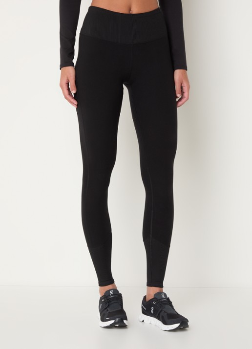 Alo Yoga High waist trainingslegging met logo - detail 4 zwart
