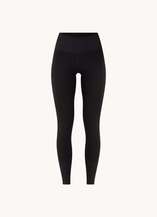 Alo Yoga High waist trainingslegging met logo - voorkant 2 zwart
