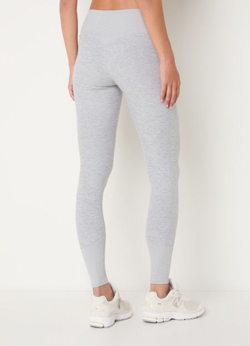 Alo Yoga High waist trainingslegging met logo - achterkant lichtgrijs