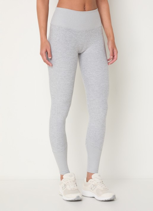Alo Yoga High waist trainingslegging met logo - detail 4 lichtgrijs