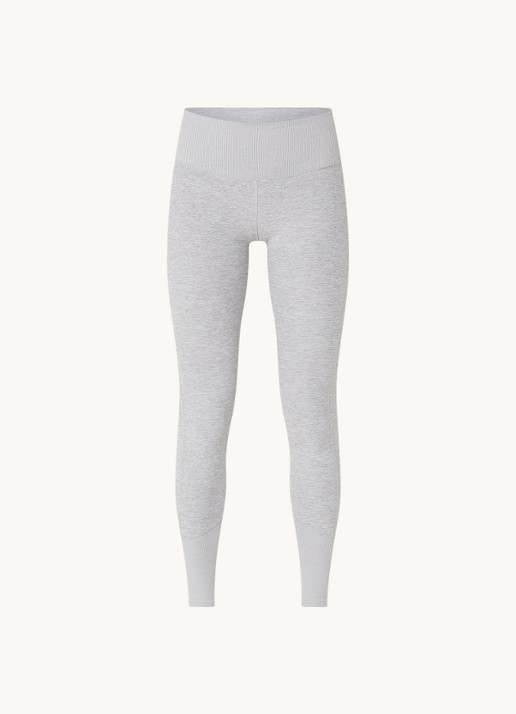 Alo Yoga High waist trainingslegging met logo - voorkant 2 lichtgrijs