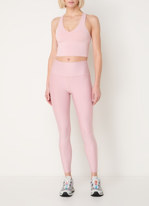 Alo Yoga Real Bra sport bh met medium support - voorkant 3 oudroze