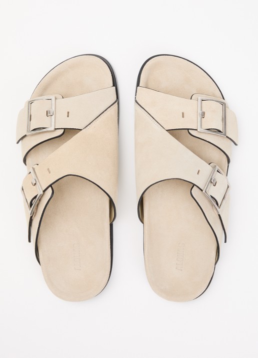 ALOHAS Alba slipper van suède - detail 4 beige