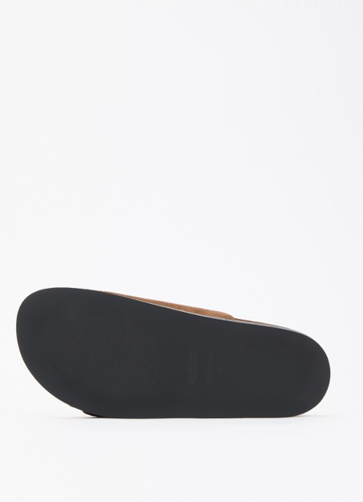 ALOHAS Alba slipper van suède - detail 4 bruin