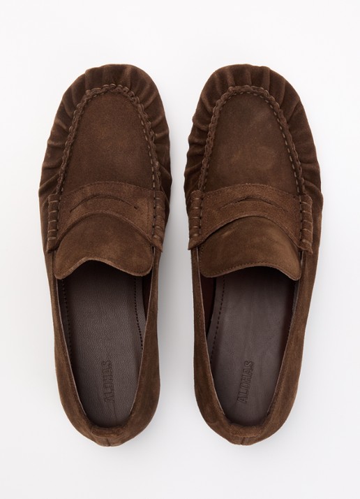 ALOHAS Aven loafer van suède - detail 4 bruin