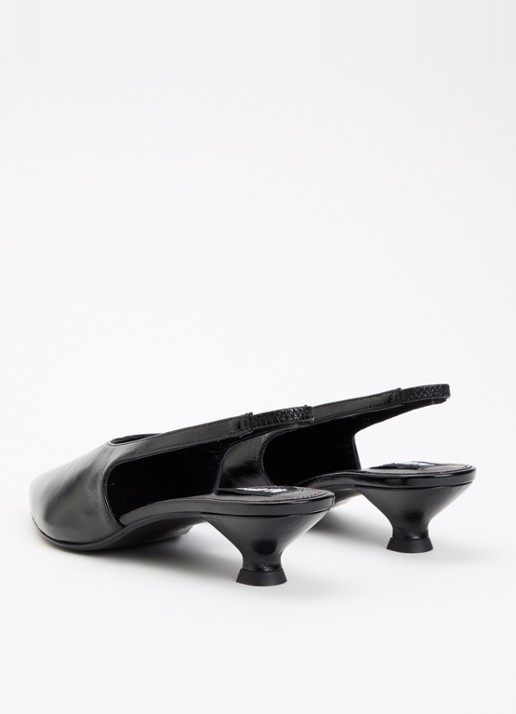 ALOHAS Eros slingback van leer - achterkant zwart