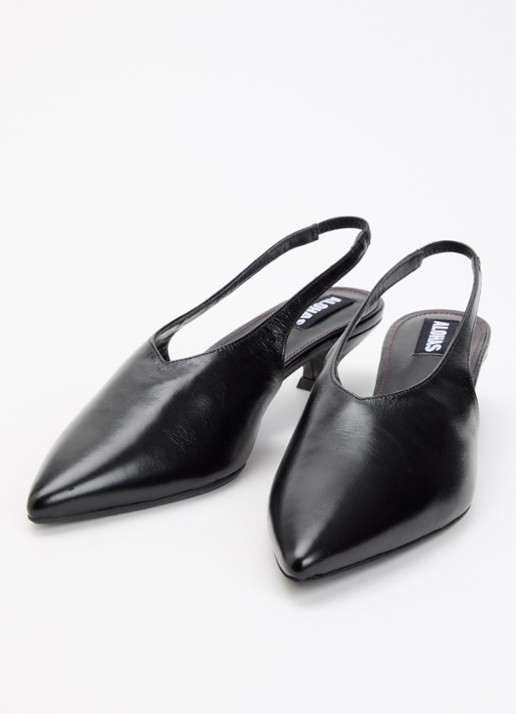 ALOHAS Eros slingback van leer - detail 2 zwart