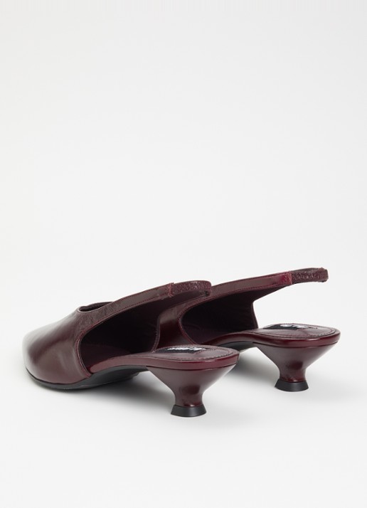 ALOHAS Eros slingback van leer - achterkant bordeauxrood