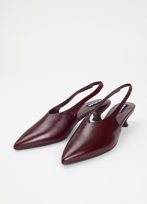 ALOHAS Eros slingback van leer - detail 2 bordeauxrood