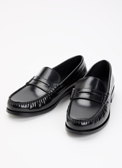 ALOHAS Rivet loafer van leer - detail 3 zwart