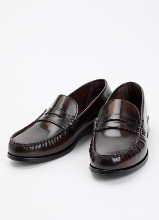 ALOHAS Rivet loafer van leer - detail 3 donkerbruin