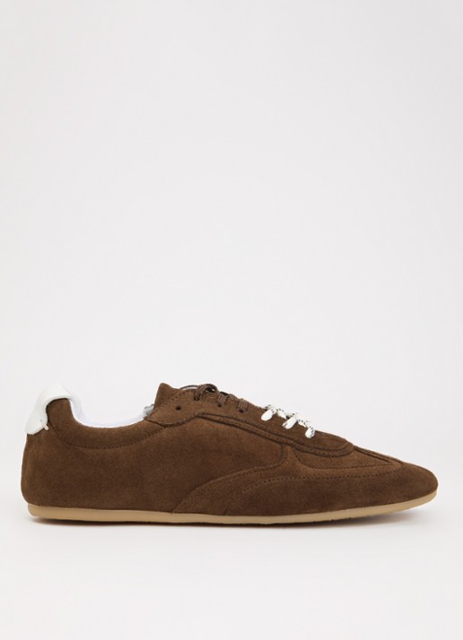 ALOHAS Tb.24 sneaker van suède - voorkant chocoladebruin