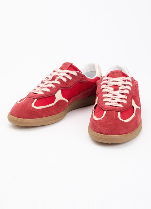 ALOHAS Tb.490 Rife sneaker van suède met leren details - detail 3 rood