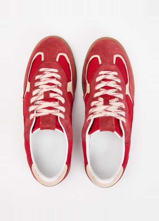 ALOHAS Tb.490 Rife sneaker van suède met leren details - detail 4 rood